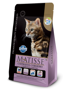 Matisse para Gatos Adultos Castrado Cordeiro e Arroz