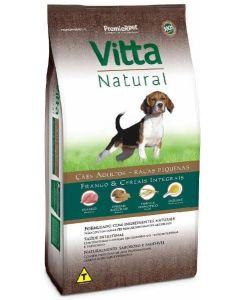 Vitta Natural Cães Adultos Frango e Arroz 15Kg Raças Pequenas Ração Premier