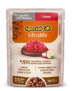 Special Cat Sachê Gatos Castrados Adultos Sabor Carne 85gr