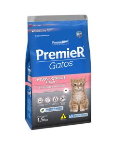 Premier Gatos Filhotes Pelos Longos Salmão 1.5kg 