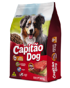 Capitão Dog Cães Adultos Sabor Carne 14kg