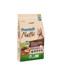 Premier Nattu Sênior Pequeno Porte 10,1kg Cães Adultos Mandioca  Ração