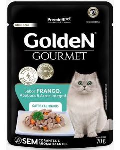 Golden Gourmet Frango Castrados Gatos Adultos 70g Ração Úmida - Sachê