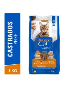 Cat Chow Gatos Castrados Peixe Nestlé Purina Ração