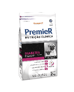 Premier Diabetes Nutrição Clínica Cães Adultos e Filhotes Raças Pequenas 2kg Ração 
