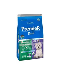Premier Duii Ambientes Internos Cães Adultos Raças Pequenas Cordeiro e Peru 2,5kg Ração 