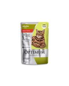 Optimum Sachê Gatos Adultos Carne 85g Ração Úmida 