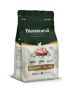 Bionatural Gatos Adultos Castrados Frango, Laranja, Cranberry e Chia 1,5kg Ração