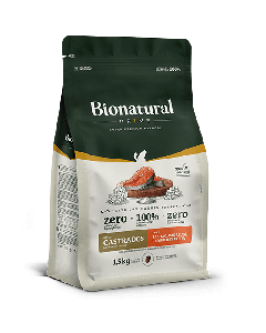 Bionatural Gatos Adultos Castrados Salmão, Maracujá, Cranberry e Chia 1,5kg Ração