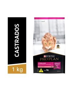 Pro Plan Gatos Adultos Castrados Salmão 1kg Ração Nestlé Purina 