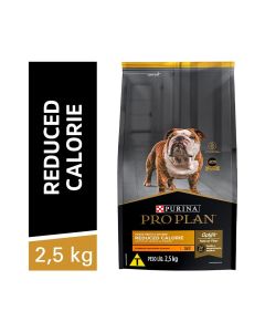 Pro Plan Calorias Reduzidas 2,5kg Cães Adultos de Raças Médias e Grandes Frango Ração Nestlé Purina 