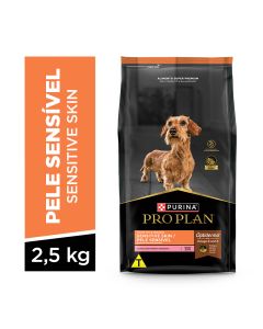 Pro Plan Cães Adultos 2,5kg Porte Mini e Pequeno com Pele Sensível Ração Nestlé Purina 