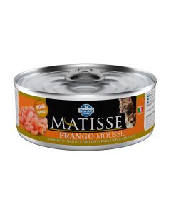 Matisse para Gatos Mousse Frango 85gr Ração Úmida Lata 