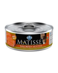 Matisse para Gatos Mousse Salmão 85gr Ração Úmida Lata 