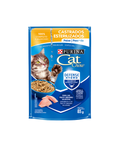 Cat Chow Castrados Sachê Peixe ao Molho 85gr