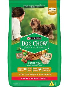 Dog Chow MiniBits 900 GR Carne Frango Arroz Extra Life Cães Adultos
