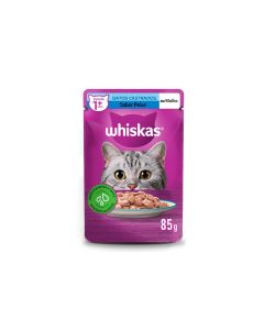 Whiskas Sachê Peixe ao Molho Gatos Adultos Castrados 85g Ração Úmida 