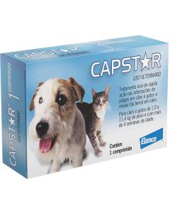 Capstar 1mg Cães e Gatos 1kg a 11,4kg Antipulgas Elanco (1un)