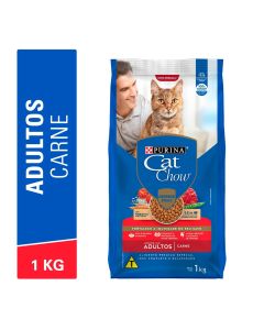 Cat Chow Gatos Adultos Carne Nestlé Purina Ração