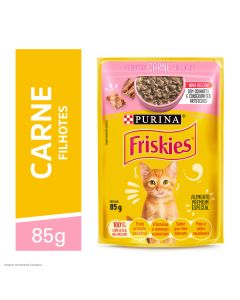 Friskies Sachê Filhotes Carne ao Molho 85g Ração Úmida para Gatos