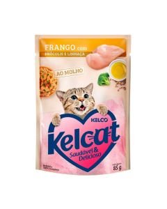 Kelcat Sachê Gatos Frango 85gr  - Ração Úmida