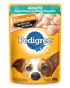 Pedigree Sachê Cães Adultos Raças Pequenas Frango ao Molho 100gr