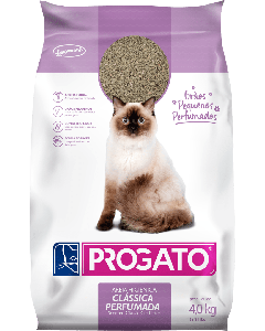 Areia Higiênica ProGato Clássica Grãos Pequenos Perfumado 4kg