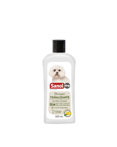 Shampoo Sanol Dog Tonalizante para Pelos Claros 500ml